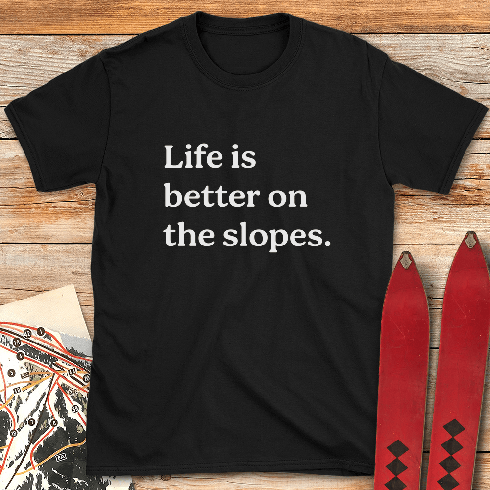 Slope Life T Shirt Gift For Skier