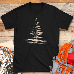 Steady Brush Pine T Shirt Gift For Skier