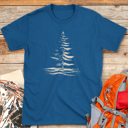Steady Brush Pine T Shirt Gift For Skier