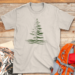 Steady Brush Pine T Shirt Gift For Skier
