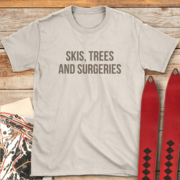 Skis Trees Surgeries T Shirt Gift For Skier