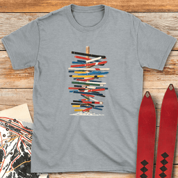 Ski Post T Shirt Gift For Skier
