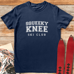 Squeeky Knee Ski Club T Shirt Gift For Skier