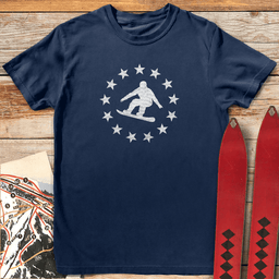 Star Spangled Snowboarder T Shirt Gift For Snowboarder