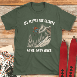 Skiable Slopes T Shirt Gift For Skier