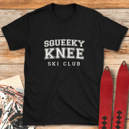 Squeeky Knee Ski Club T Shirt Gift For Skier