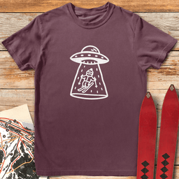 Skier Abduction T Shirt Gift For Skier