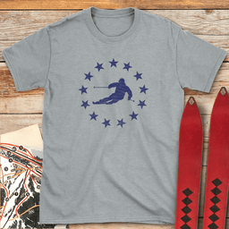 Star Spangled Skier T Shirt Gift For Skier