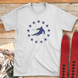 Star Spangled Skier T Shirt Gift For Skier