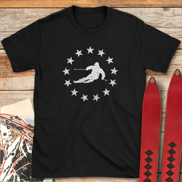 Star Spangled Skier T Shirt Gift For Skier