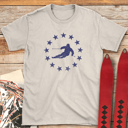 Star Spangled Skier T Shirt Gift For Skier