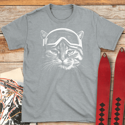 Slope Cat T Shirt Gift For Skier