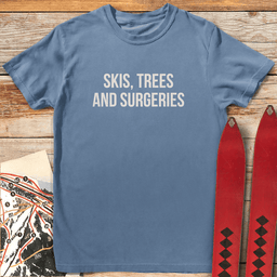 Skis Trees Surgeries T Shirt Gift For Skier