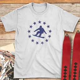 Star Spangled Snowboarder T Shirt Gift For Snowboarder