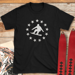 Star Spangled Snowboarder T Shirt Gift For Snowboarder