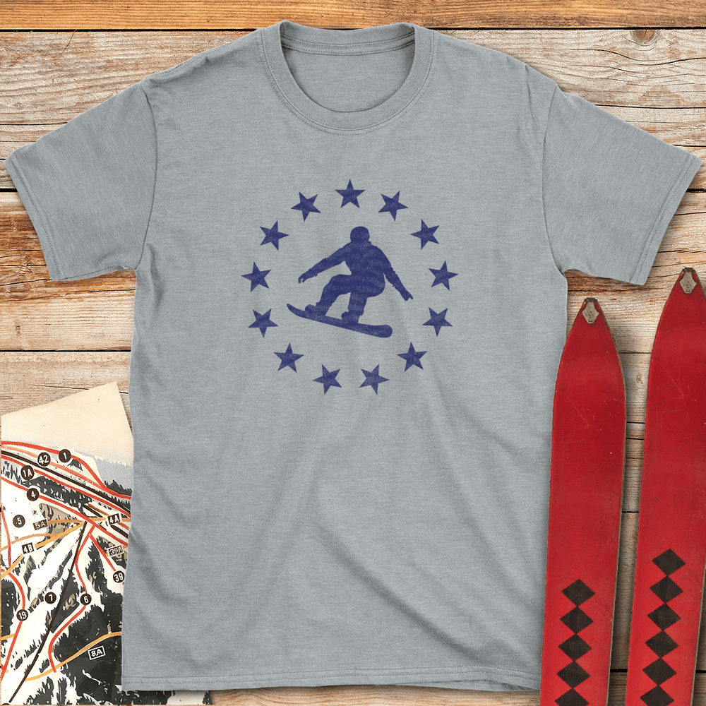 Star Spangled Snowboarder T Shirt Gift For Snowboarder