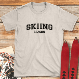 Skiing Season Varsity T Shirt Gift For Skier