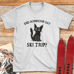Ski Trip Cat T Shirt Gift For Skier