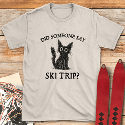 Ski Trip Cat T Shirt Gift For Skier