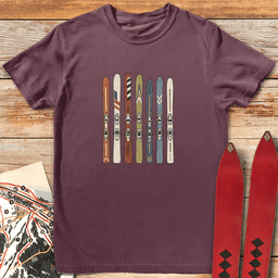 Ski Quiver T Shirt Gift For Skier