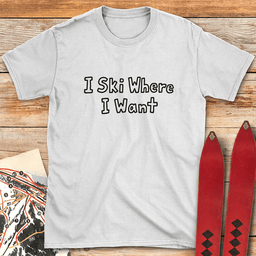 Ski Wherever T Shirt Gift For Skier