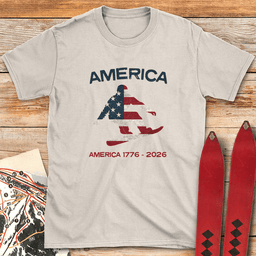 Snowboard USA Flag 250 T Shirt Gift For Snowboarder