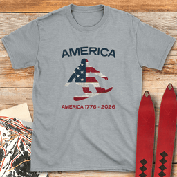 Snowboard USA Flag 250 T Shirt Gift For Snowboarder