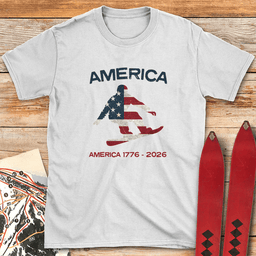Snowboard USA Flag 250 T Shirt Gift For Snowboarder