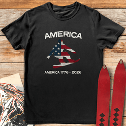 Snowboard USA Flag 250 T Shirt Gift For Snowboarder