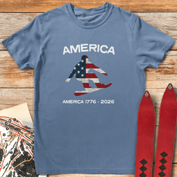 Snowboard USA Flag 250 T Shirt Gift For Snowboarder