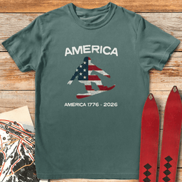 Snowboard USA Flag 250 T Shirt Gift For Snowboarder