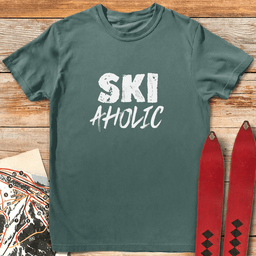 Skiaholic T Shirt Gift For Skier