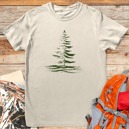 Steady Brush Pine T Shirt Gift For Skier