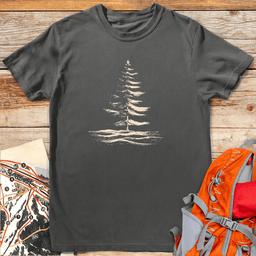 Steady Brush Pine T Shirt Gift For Skier