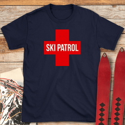 Ski Patrol Cross T Shirt Gift For Skier