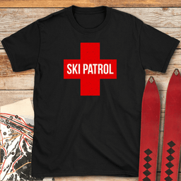 Ski Patrol Cross T Shirt Gift For Skier
