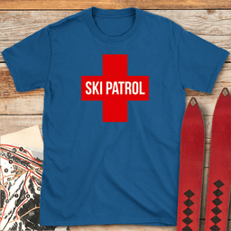Ski Patrol Cross T Shirt Gift For Skier