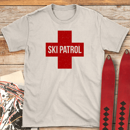 Ski Patrol Cross T Shirt Gift For Skier