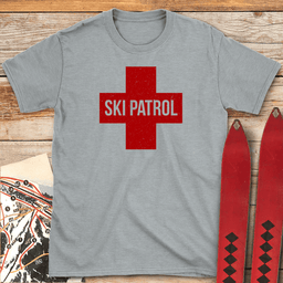 Ski Patrol Cross T Shirt Gift For Skier