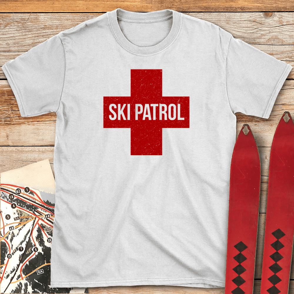 Ski Patrol Cross T Shirt Gift For Skier