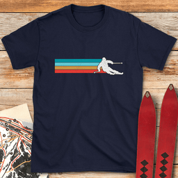 Vintage Ski Line Silhouette T Shirt Gift For Skier