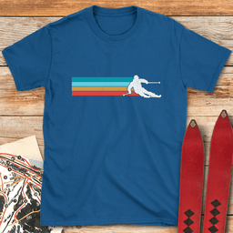 Vintage Ski Line Silhouette T Shirt Gift For Skier