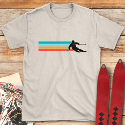 Vintage Ski Line Silhouette T Shirt Gift For Skier