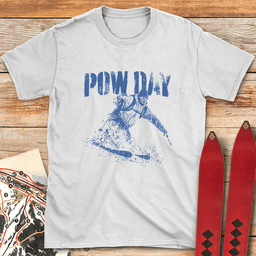 Vintage Pow Day T Shirt Gift For Skier