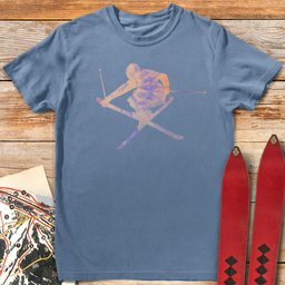 Tie Dye Freeskier T Shirt Gift For Skier