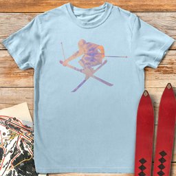 Tie Dye Freeskier T Shirt Gift For Skier