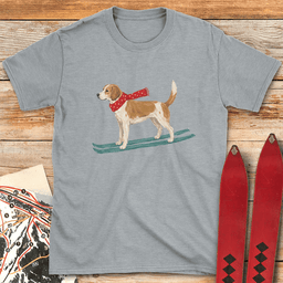 This Dog Skis T Shirt Gift For Skier