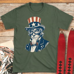 Uncle Sam Shreds T Shirt Gift For Skier