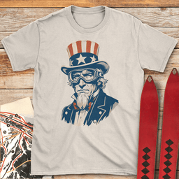 Uncle Sam Shreds T Shirt Gift For Skier