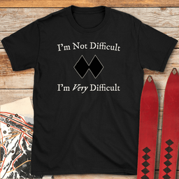 Very Difficult T Shirt Gift For Skier